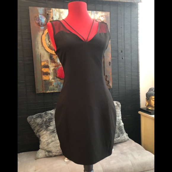 ***SOLD - NOT FOR SALE **bodycon black lace low back Vegas cocktail party sexy - Picture 4 of 9